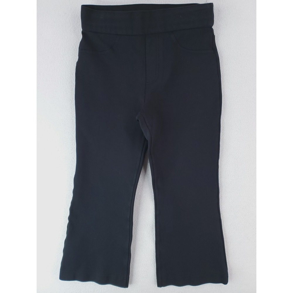 Spanx Pant Womens Small Black The Perfect Cropped Flare Ponte Pull On Athleisure